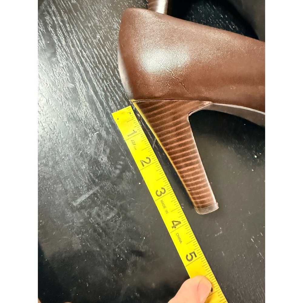 Worthington Womens Brown Leather Peep Toe Platform Pumps High Heels Size 7.5 - Picture 5 of 10